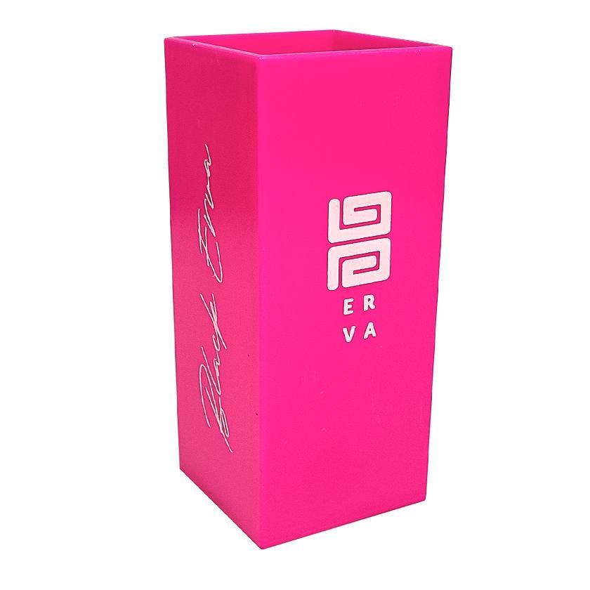 COPO QUADRADO ROSA PINK BLACK ERVA