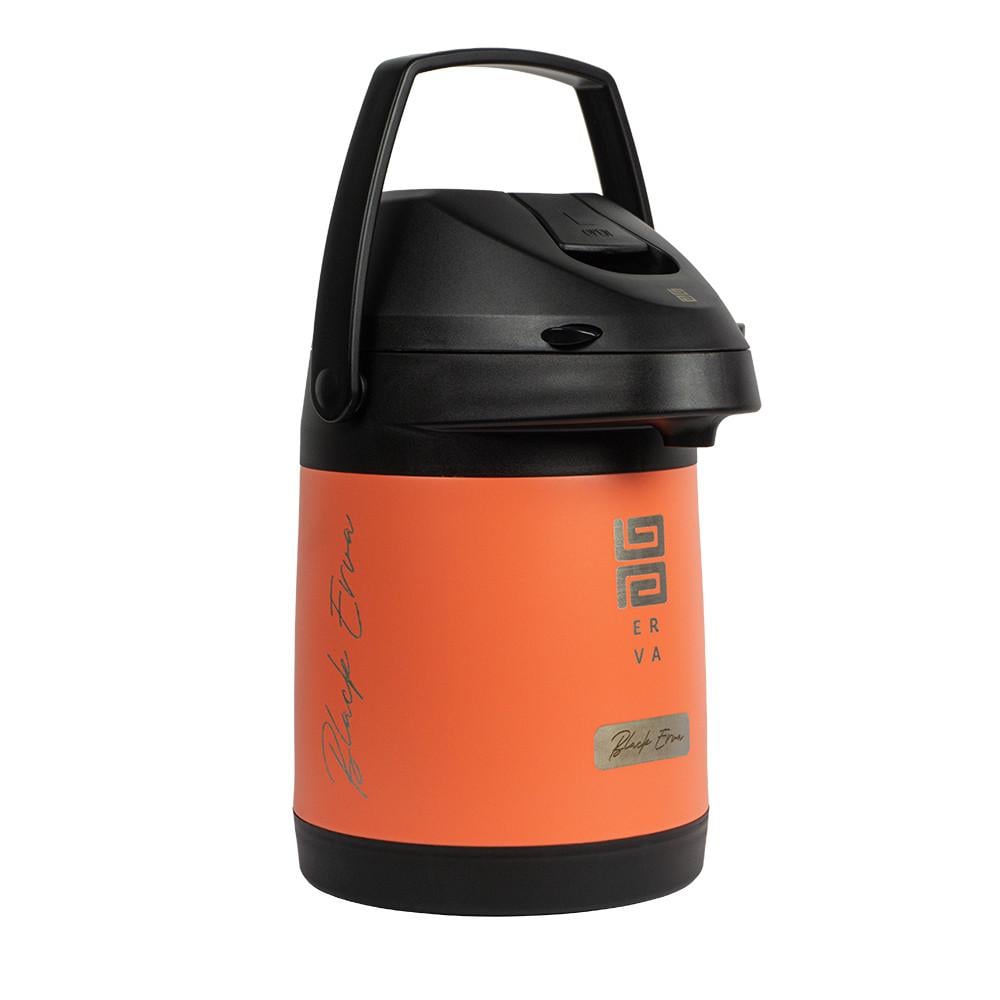 GARRAFA TERMICA INOX 2,5L LARANJA BLACK