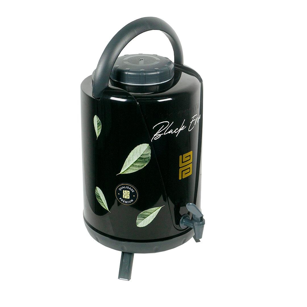 GARRAFA COM TORNEIRA PRETO 10LT BLACK