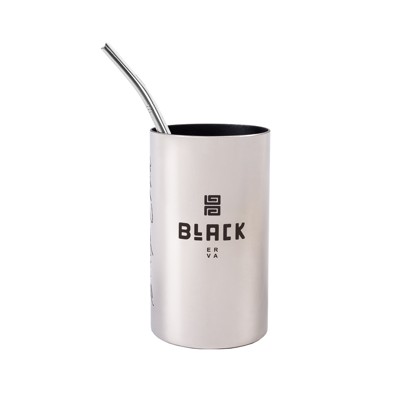 KIT COPO/BOMBA INOX REDONDO POLIDO BLACK